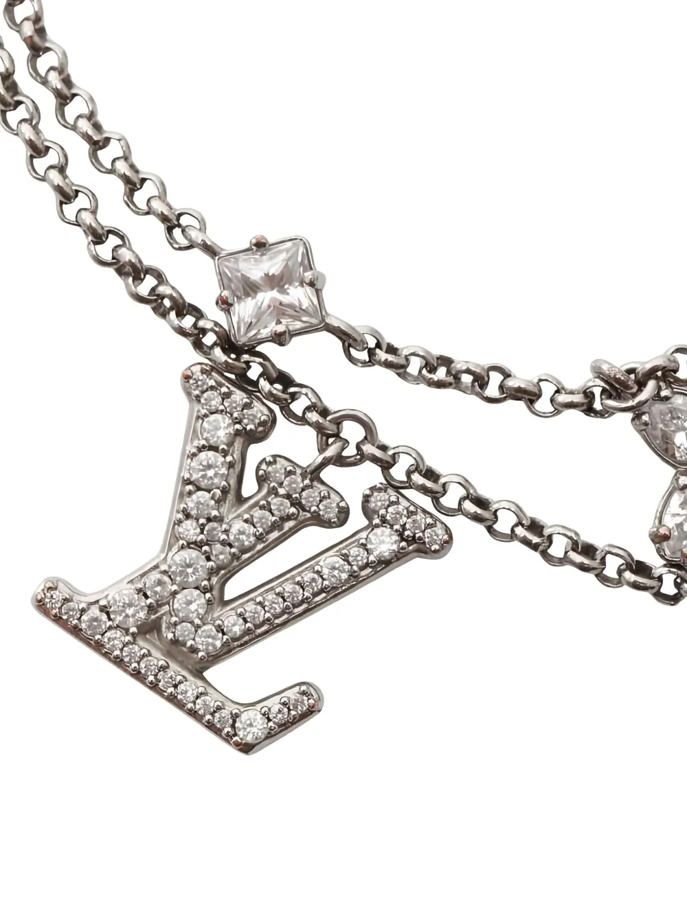 Pre-owned Louis Vuitton 2024 Lady Lv Bracelet In Silver
