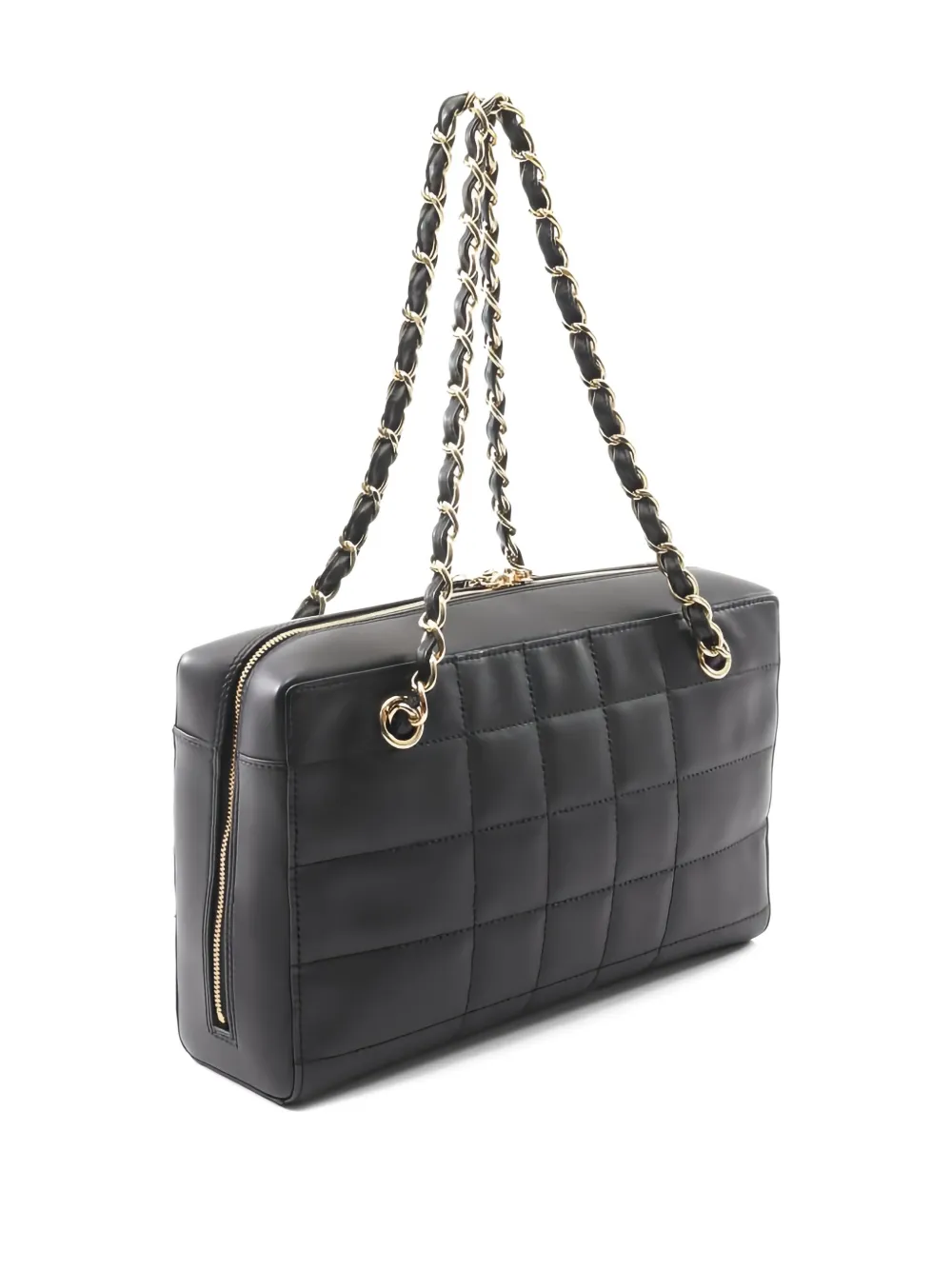 Pre-owned Chanel 2002-2003 Choco Bar Shoulder Bag In Black