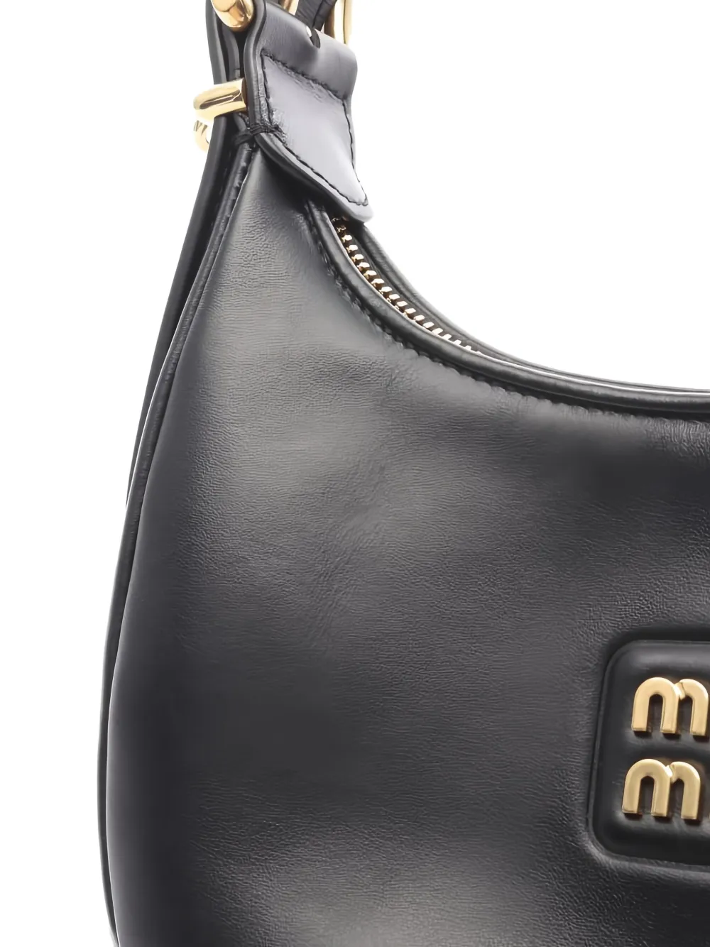 Pre-owned Miu Miu 2010s Logo-plaque Leather Tote Bag In Black