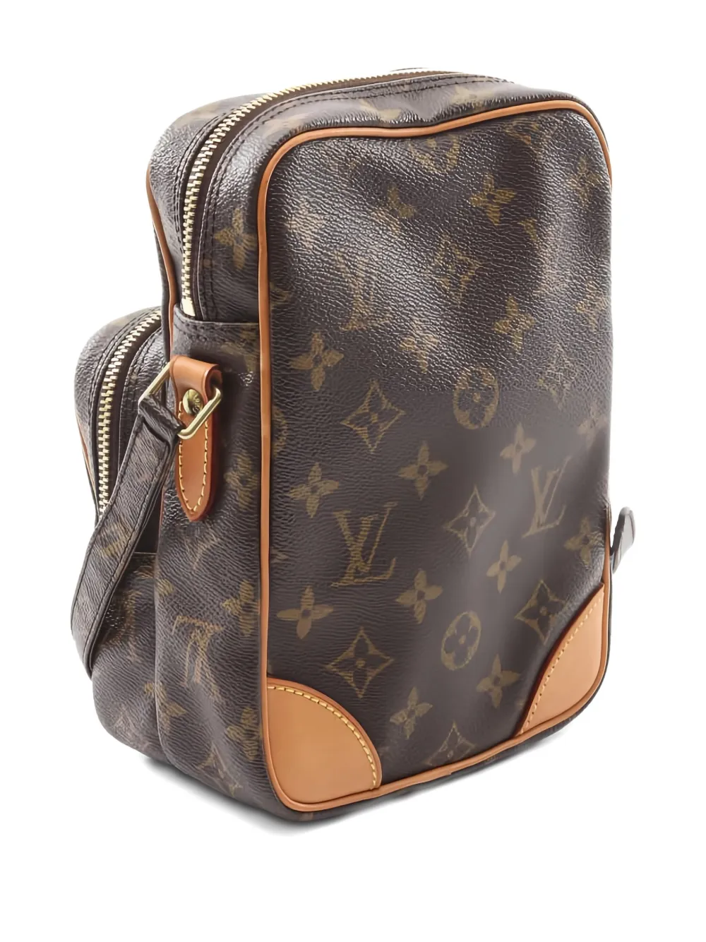 Pre-owned Louis Vuitton 2001 Amazon Monogram Shoulder Bag In Brown