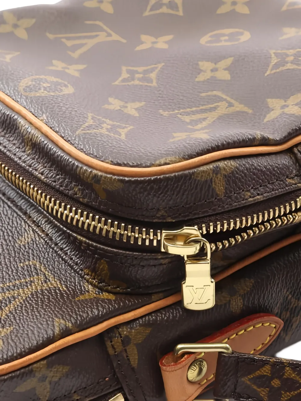 Pre-owned Louis Vuitton 2001 Amazon Monogram Shoulder Bag In Brown