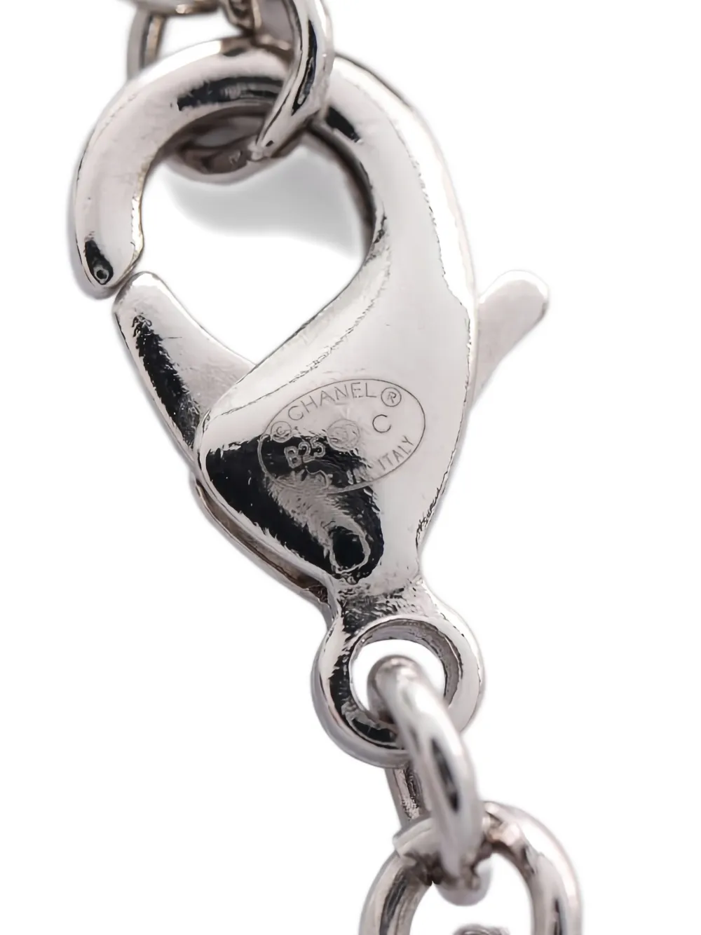 Pre-owned Chanel 1986-1988 Cc Necklace In White