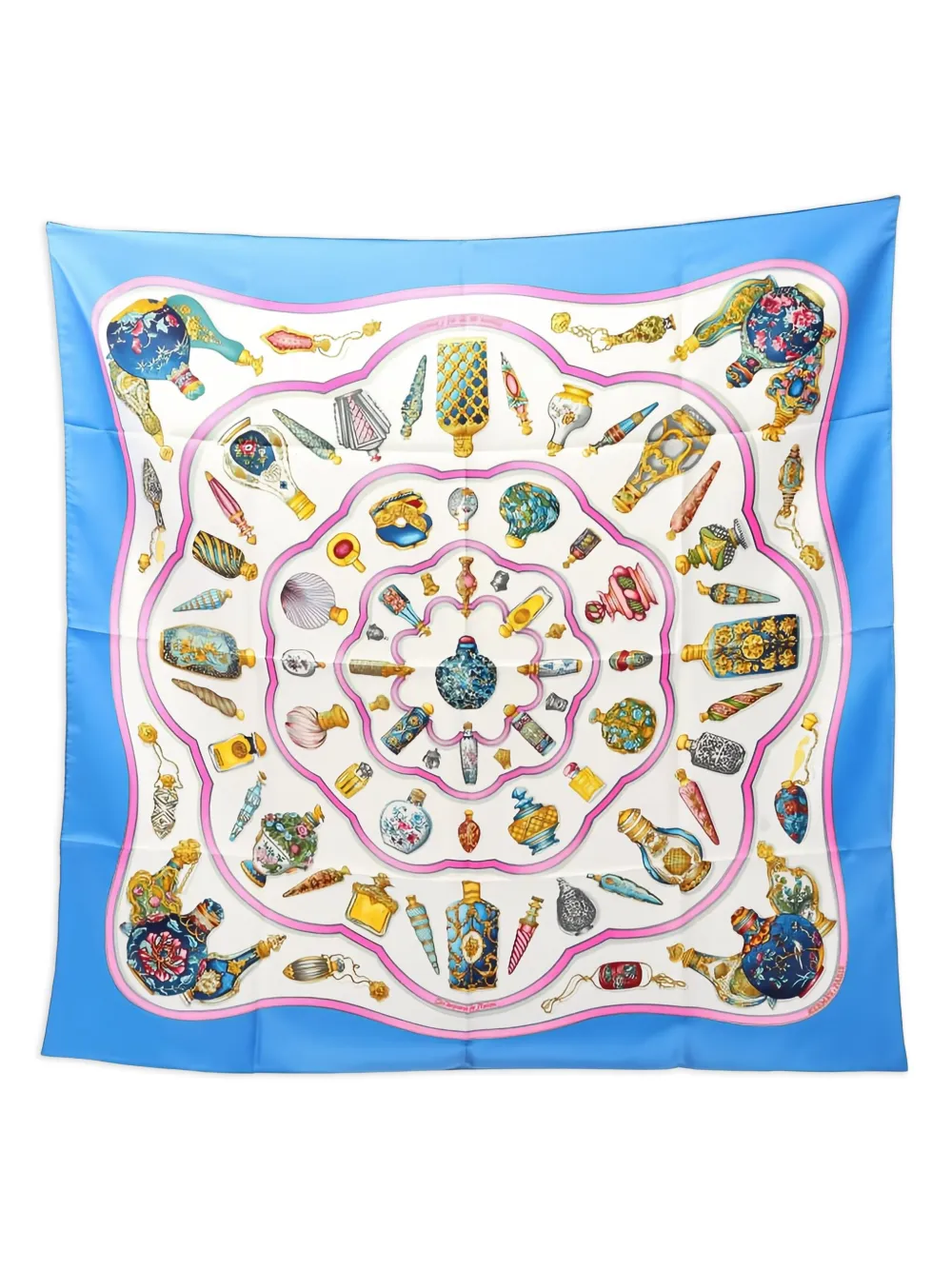 Hermès Pre-Owned 2010s Qu Importe Le Flacon silk scarf | Blue | Image 1