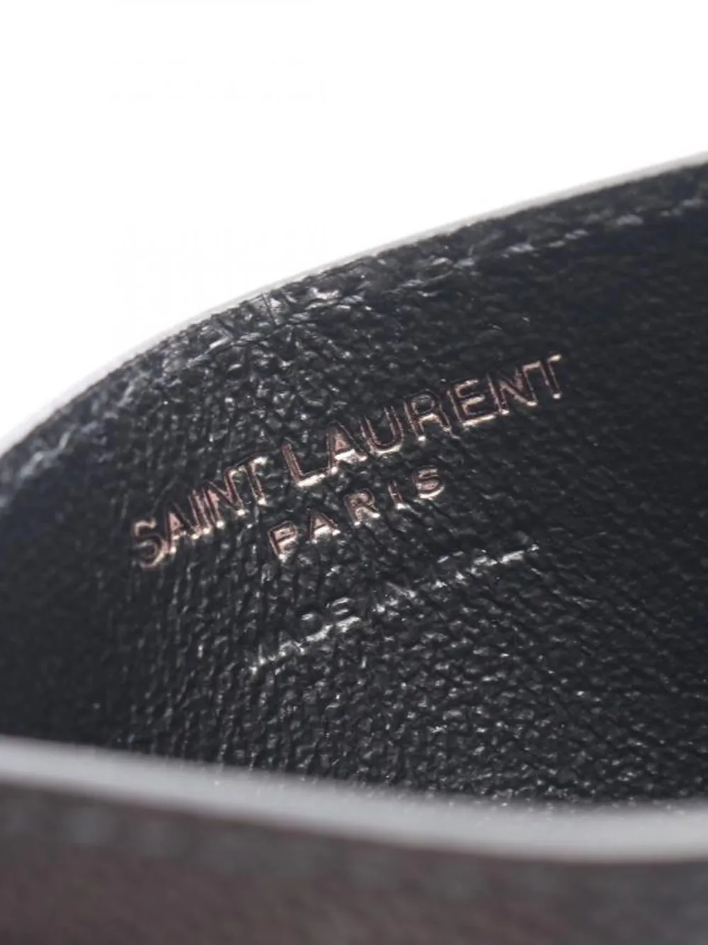 Saint Laurent Pre-Owned 2020s Cassandre leren pasjeshouder Zwart