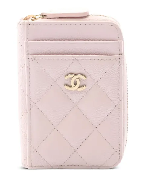 CHANEL Pre-Owned 2021-2022 matelassé CC-logo wallet