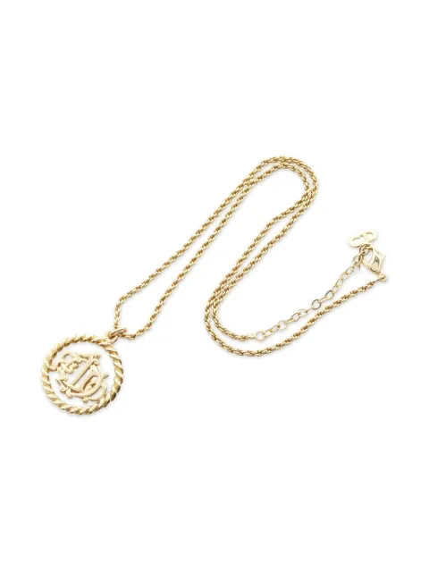 Christian Dior Pre-Owned 2010s logo-pendant necklace