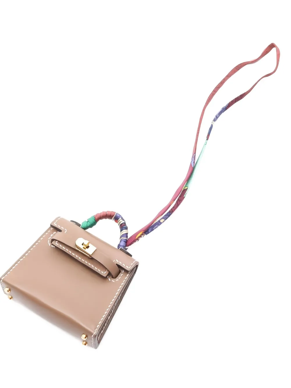 Pre-owned Hermes 2002 Kelly Twilly Bag Charm In Neutral