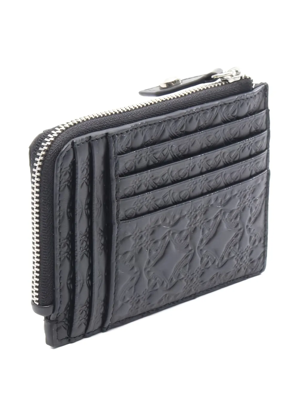 VIVIENNE WESTWOOD Pre-owned 2020s Orb Logo Leather Wallet In Black