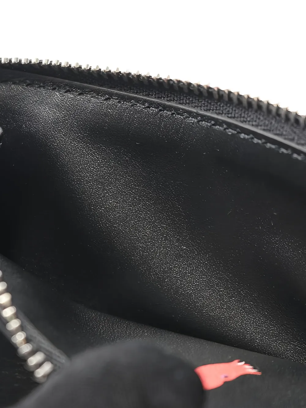 Pre-owned Loewe X Suna Fujita 2010s Printed Leather Card Case In Black
