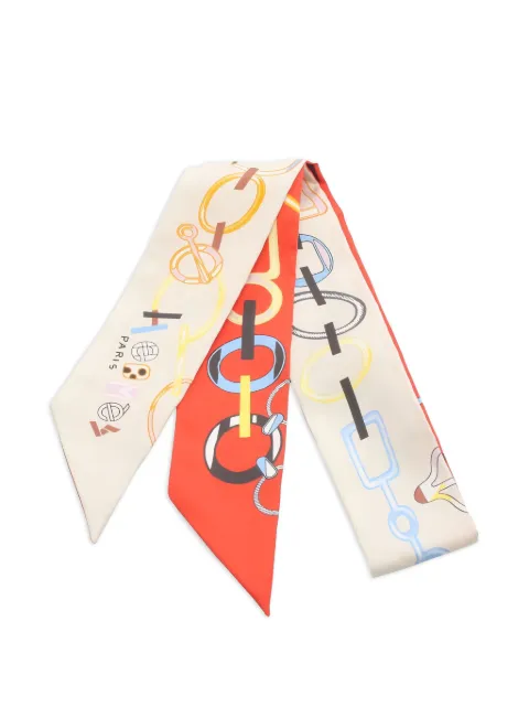 Hermès Pre-Owned 2020S Do Re Boucles printed ribbon scarf