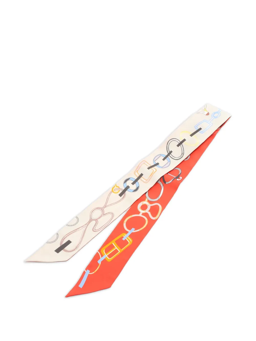 Hermès Pre-Owned 2020S Do Re Boucles printed ribbon scarf | Image 2