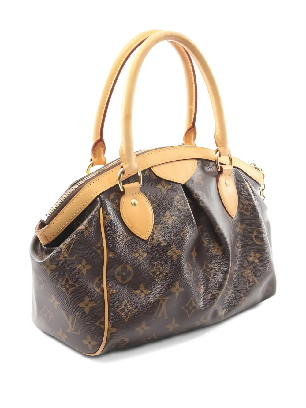 Pre-owned Louis Vuitton 2008 Tivoli Pm Monogram Handbag In Brown