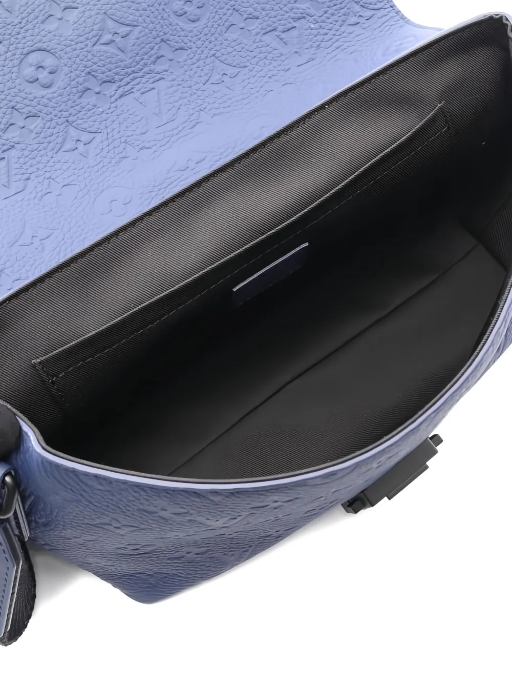 Pre-owned Louis Vuitton 2021s Monogram Embossed S-lock Shoulder Bag In Blue