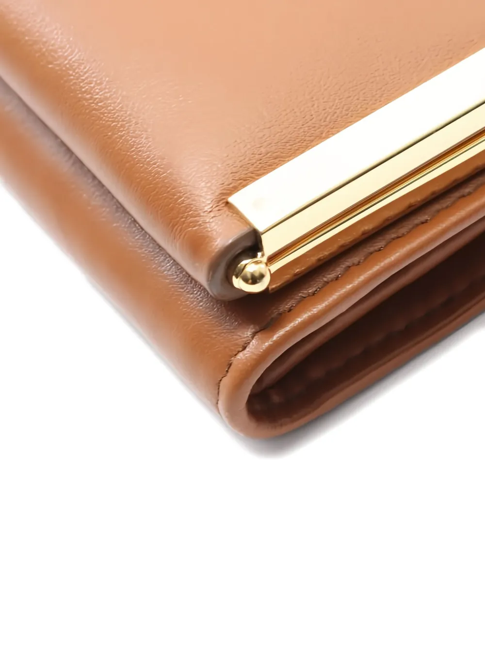Pre-owned Miu Miu 2010s Logo-lettering Leather Wallet In Brown