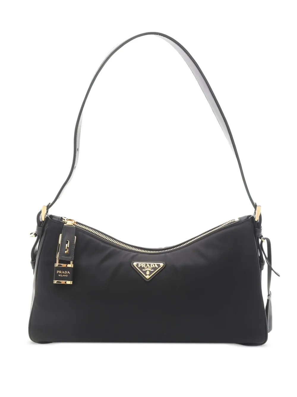 Prada Pre-Owned bolsa de hombro con logo triangular 2020 | negro | Image 1