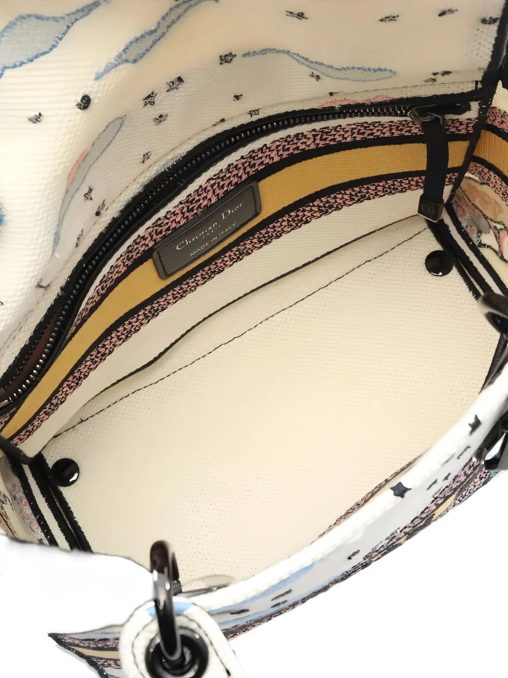 Pre-owned Dior 2010 D-lite Printed Tote Bag In Neutral