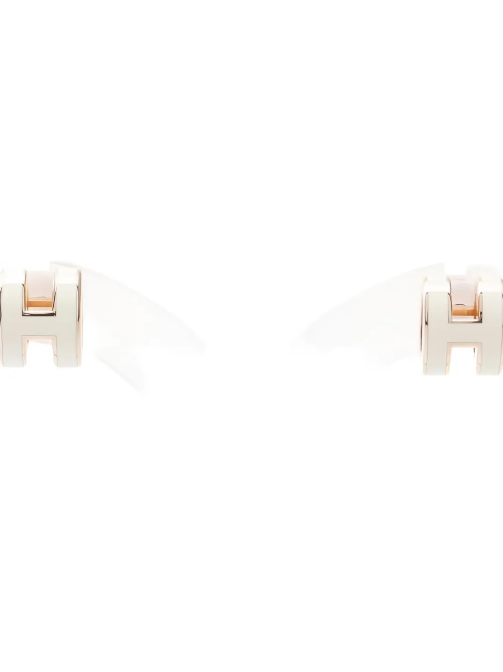 Pre-owned Hermes 2010s Mini Pop H Earrings In Pink