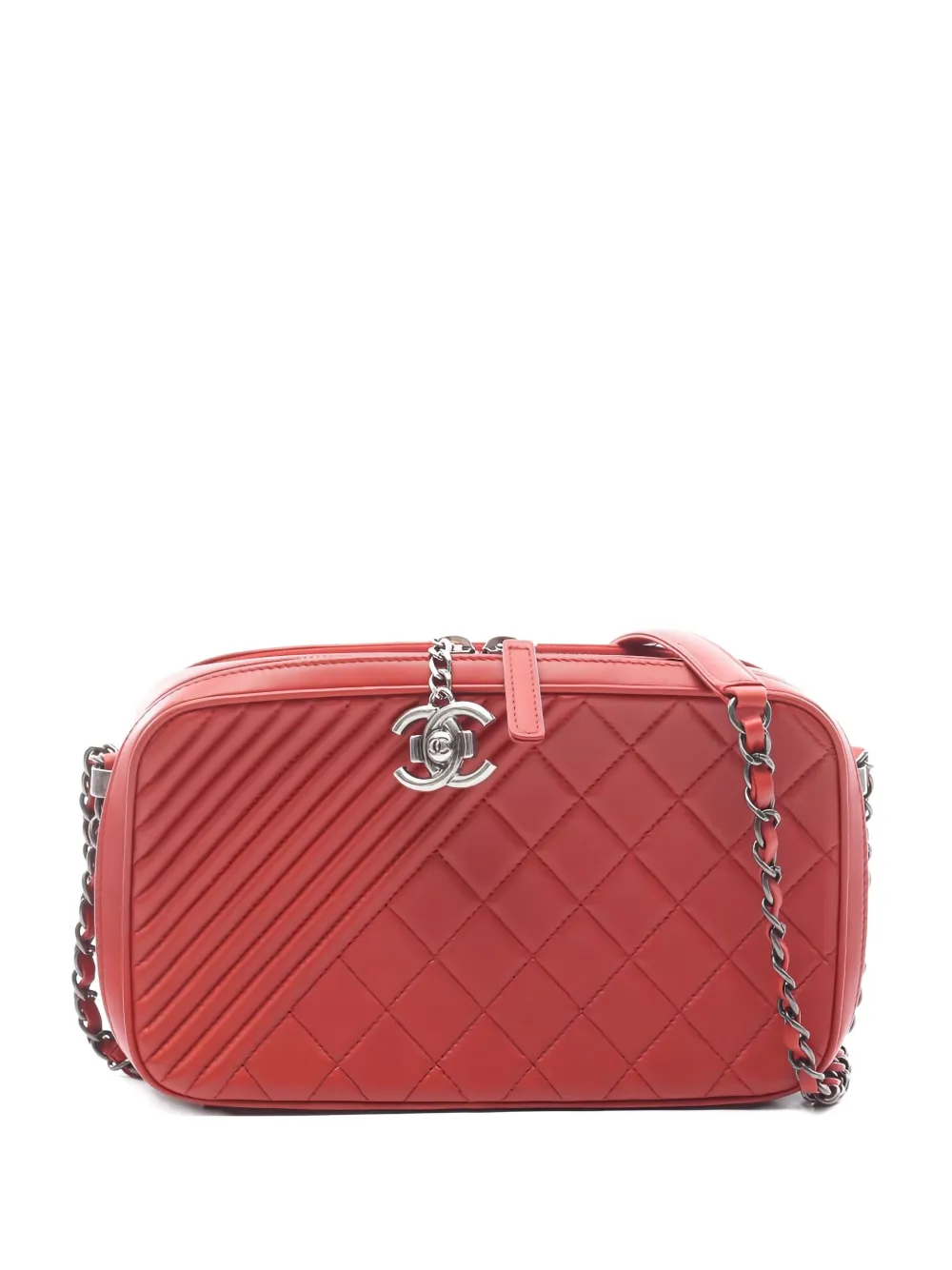 CHANEL Pre-Owned 2014-2015 ココボーイ マトラッセ チェーン カメラバッグ - レッド CHANEL Pre-Owned 2014-2015 ココボーイ マトラッセ チェーン カメラバッグ - レッド