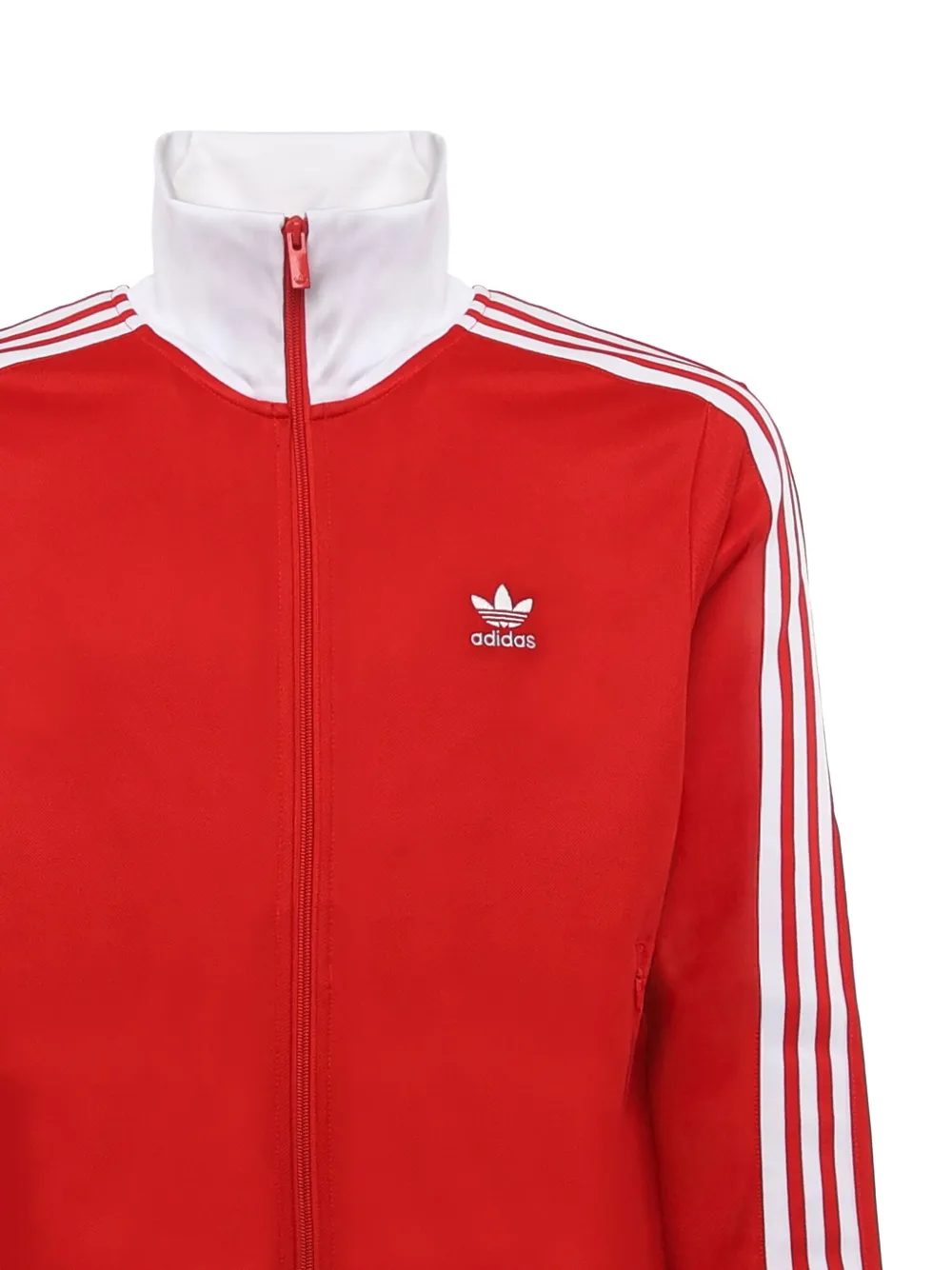 Adidas Originals Logo-detail Zip-up Sweatshirt In Red