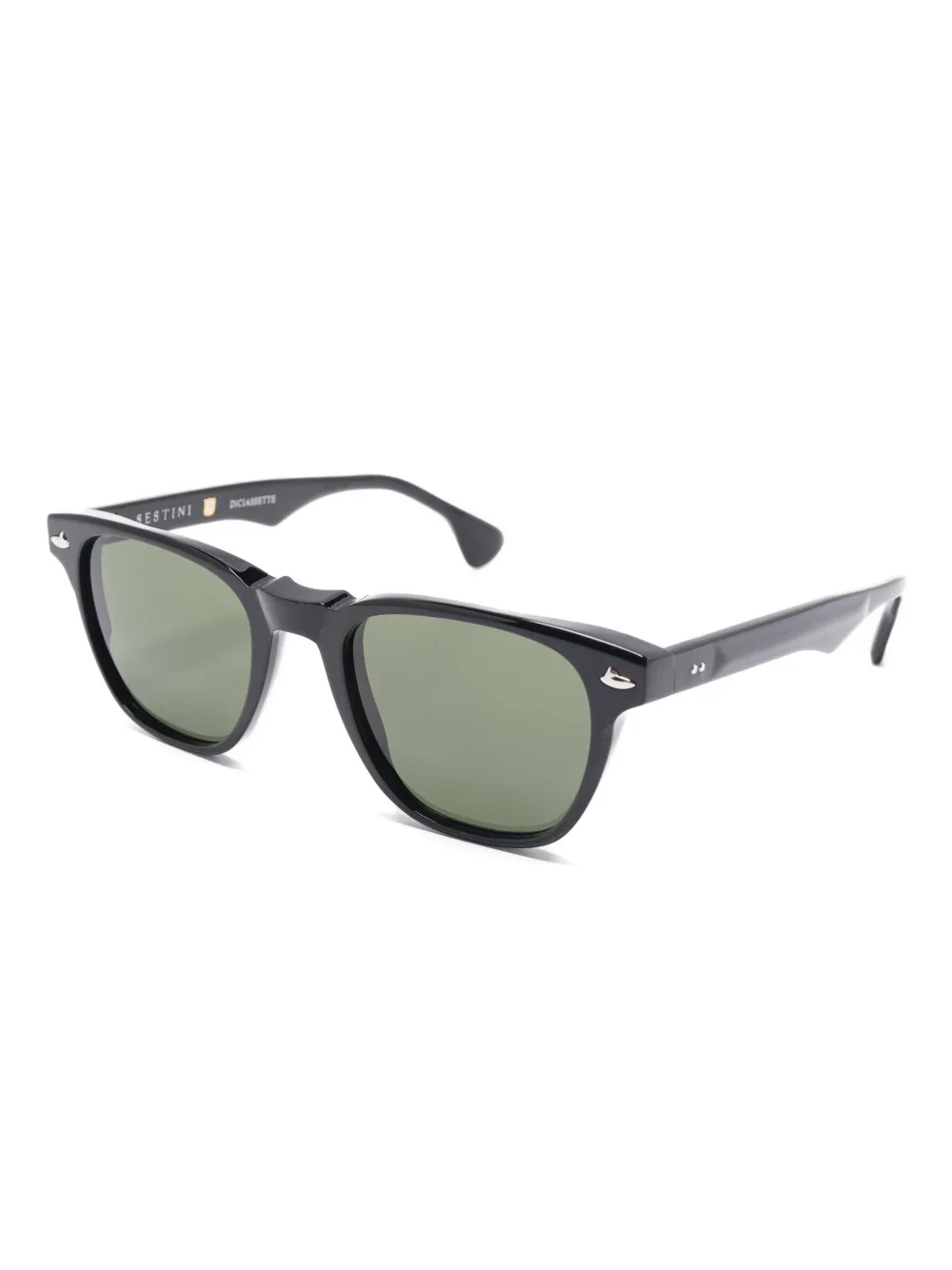 Sestini Eyewear Zonnebril met rond montuur - Zwart