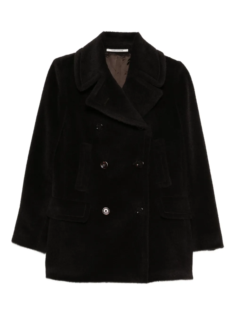 Tagliatore double-breasted pocket coat | Black | Image 1