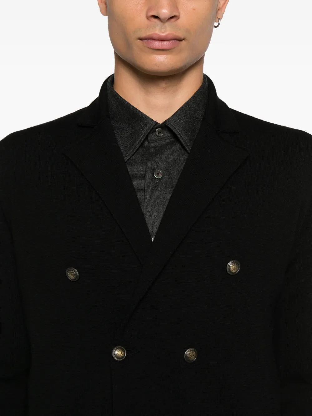 LUIGI GENTILE Blazer met dubbele rij knopen Zwart
