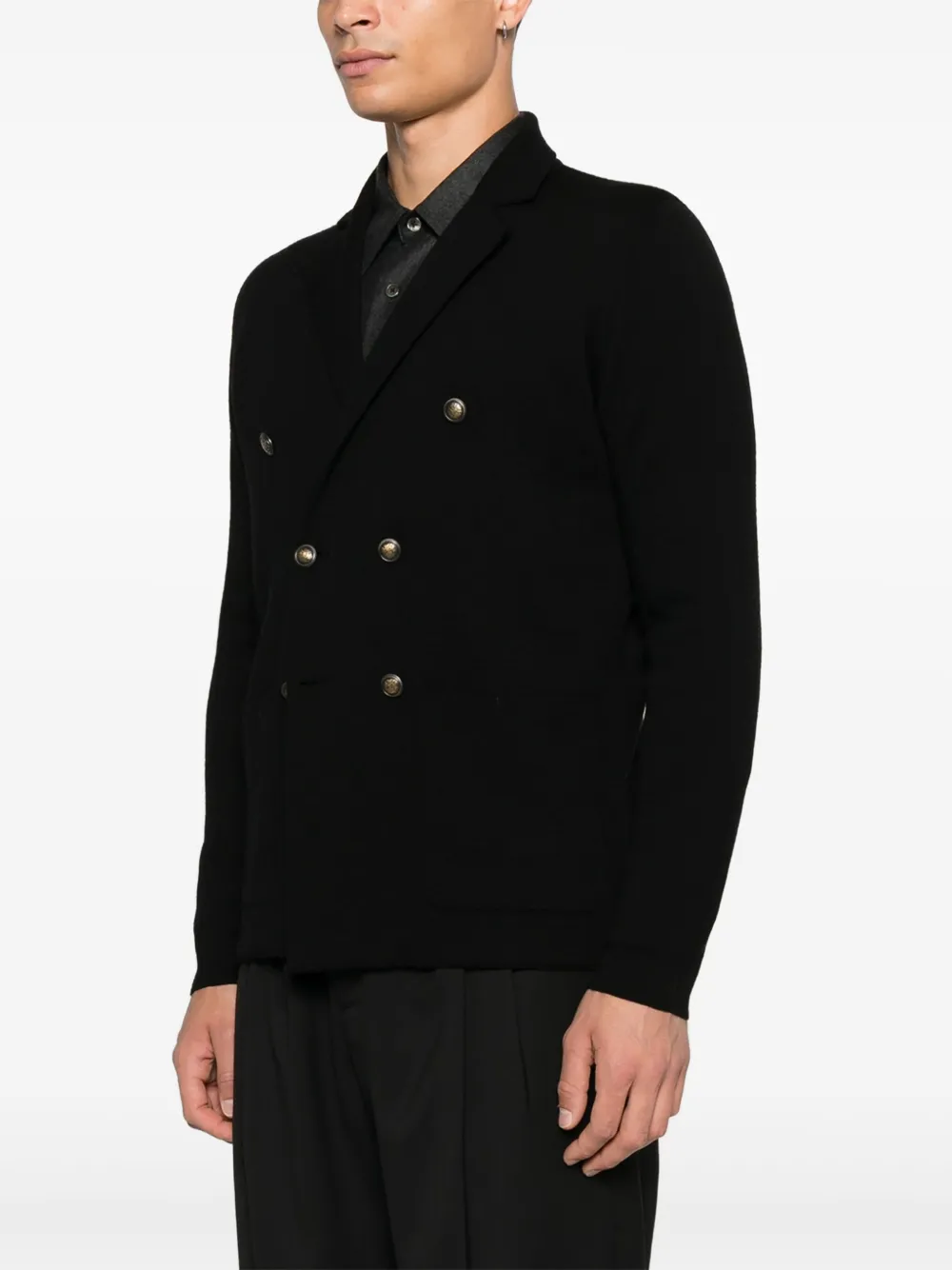 LUIGI GENTILE Blazer met dubbele rij knopen Zwart