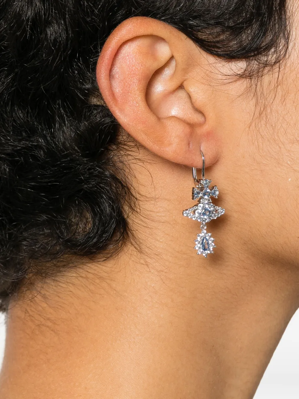 Vivienne Westwood Masha oorbellen met Orb-detail - Zilver
