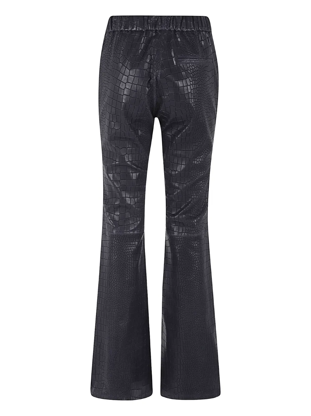Enes croc-embossed pants - Zwart