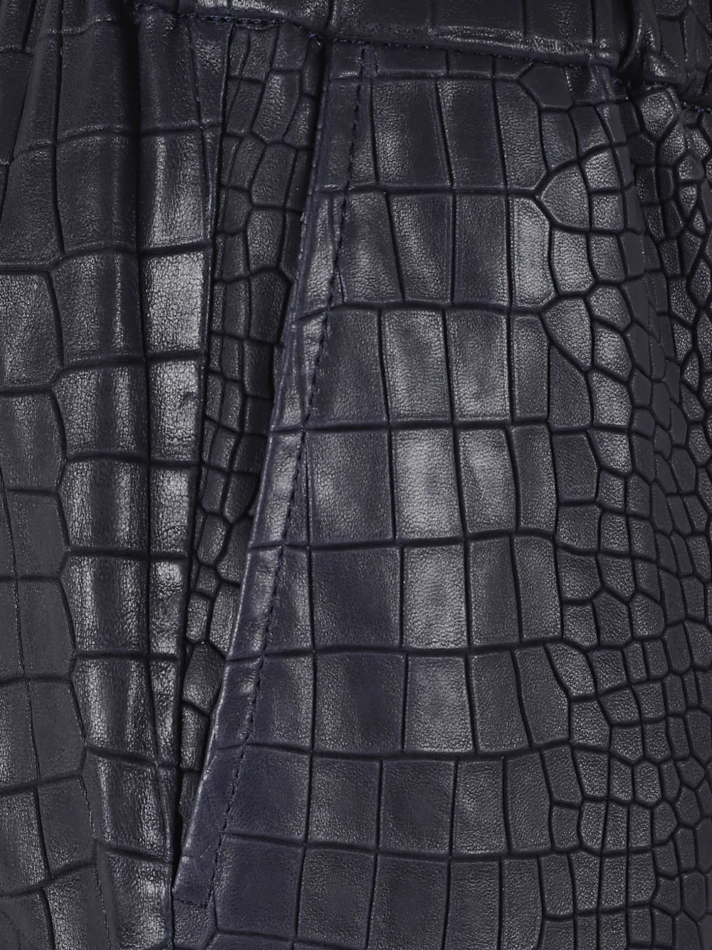 Enes Croc-embossed Pants In Blue