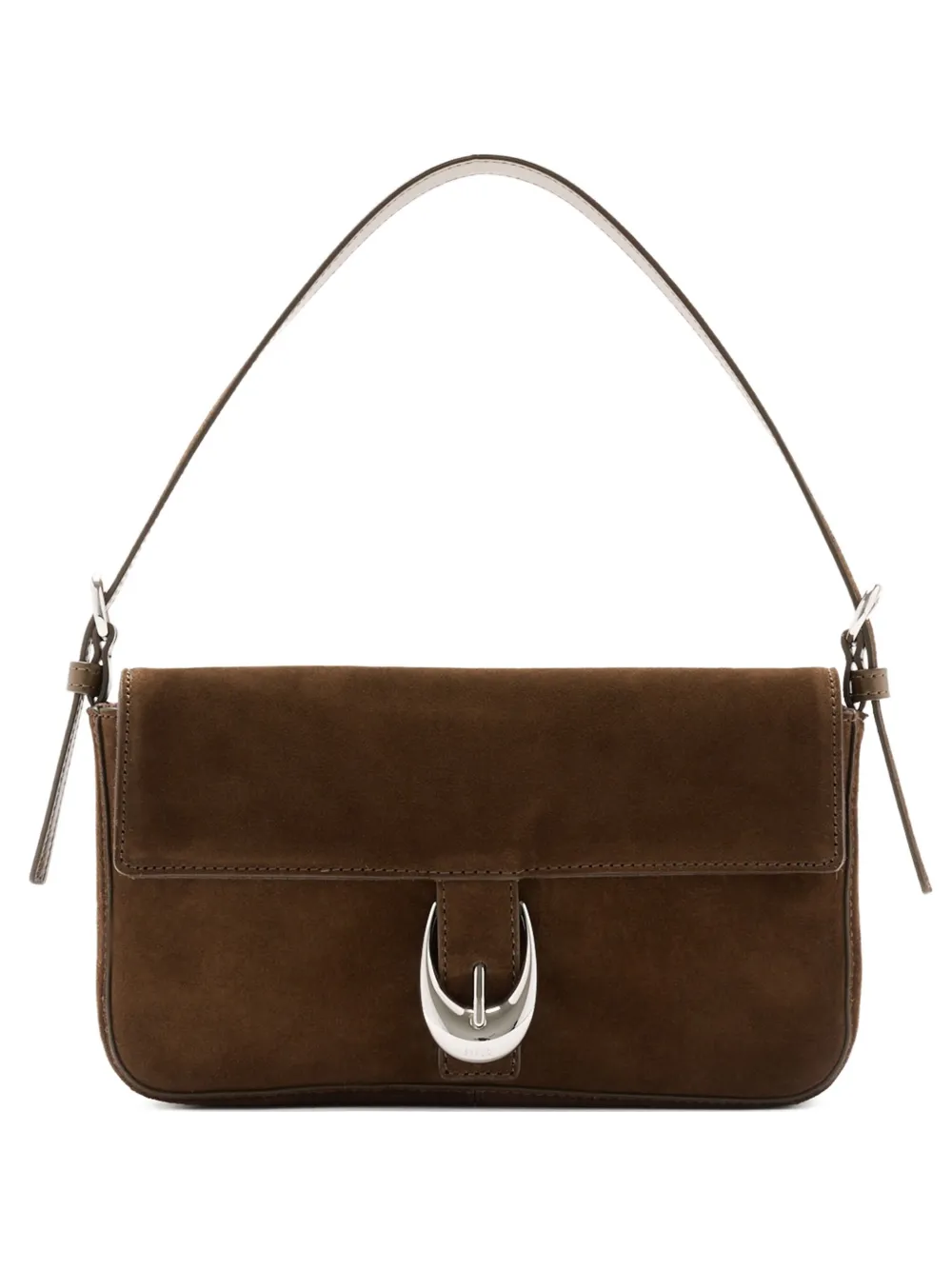 STAUD x HARLOW buckle shoulder bag - Brown