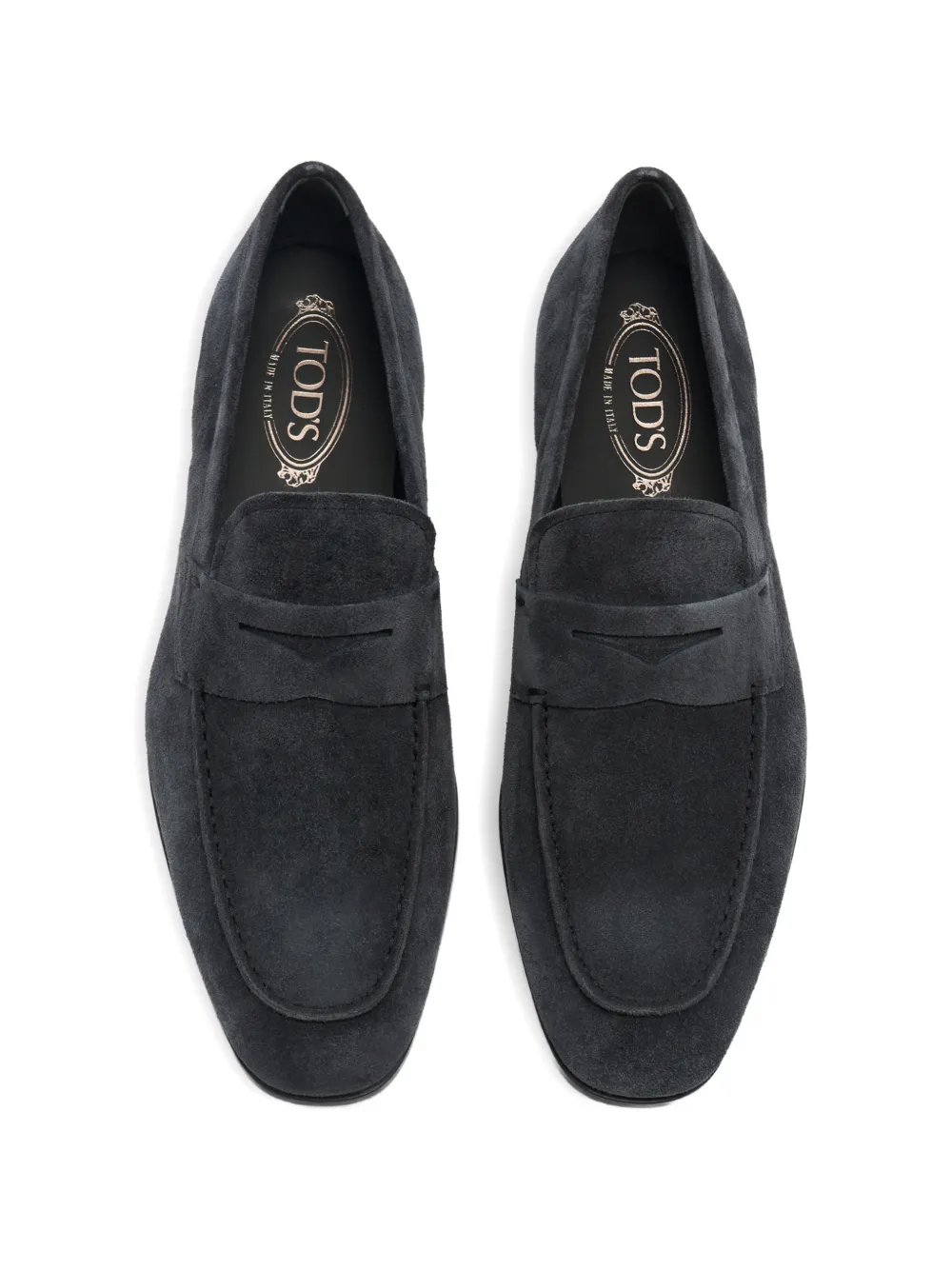 Tod's suede penny loafers Blauw
