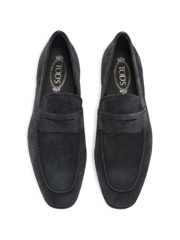 Tod's スエード ペニーローファー | ブルー | FARFETCH JP