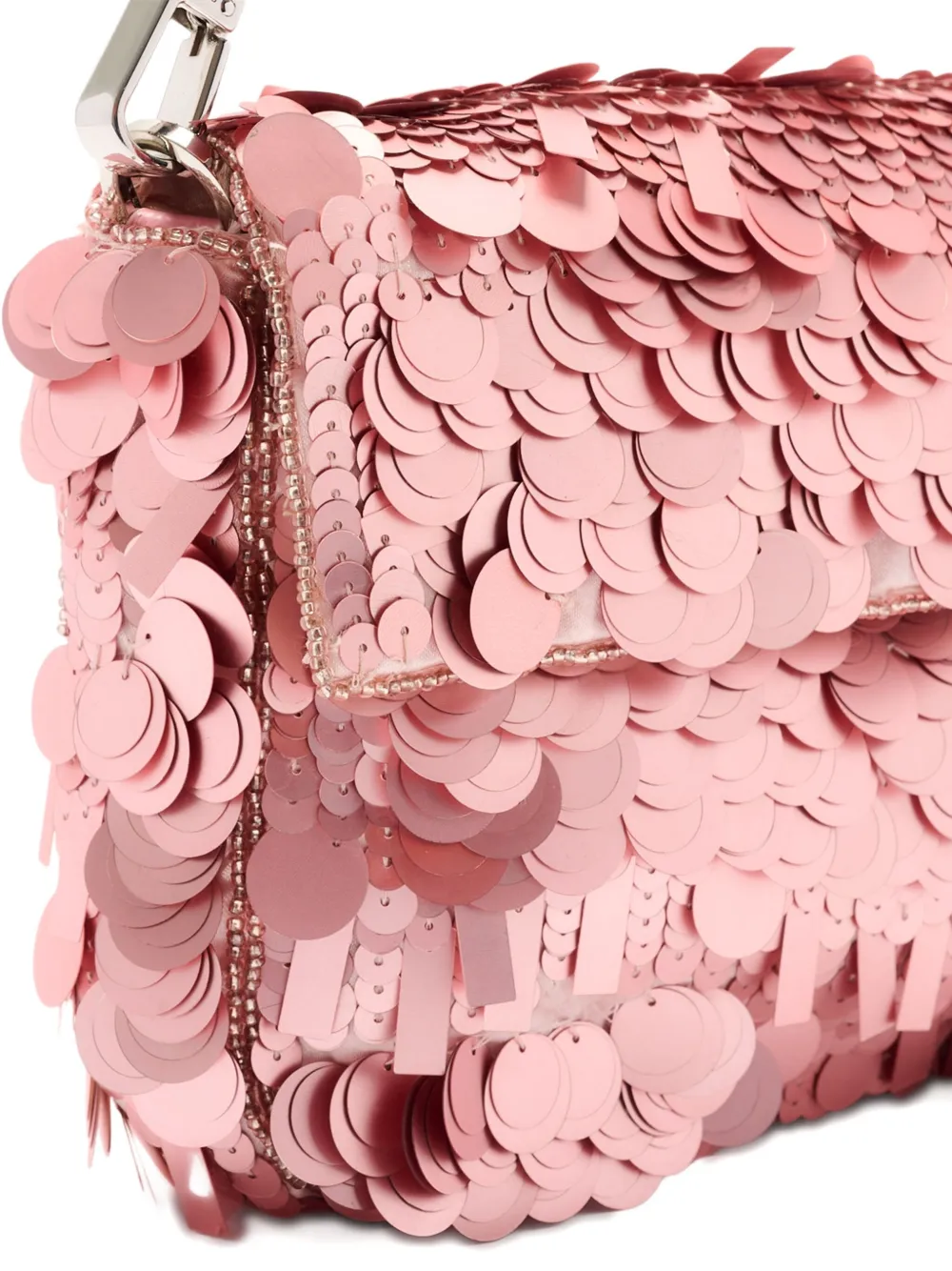 Staud Timmy Sequin Embellished Shoulder Bag In Pink