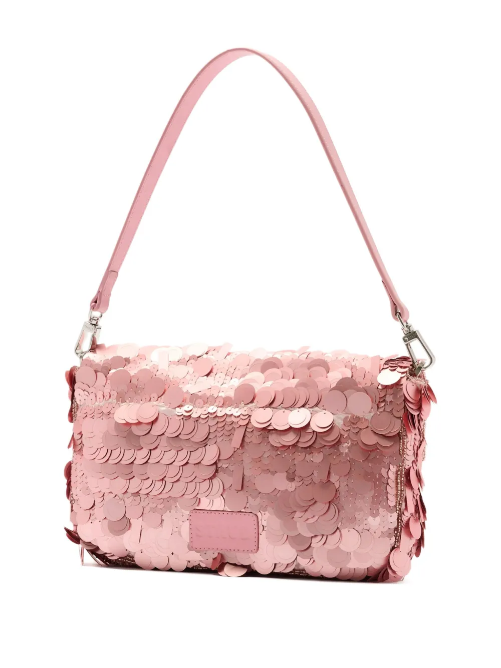 STAUD Timmy schoudertas verfraaid met pailletten - Roze