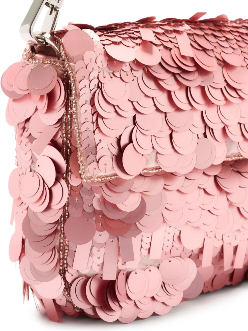 STAUD Timmy schoudertas verfraaid met pailletten Roze