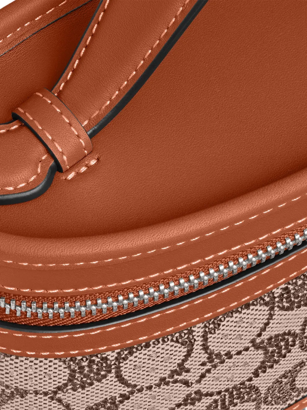 Coach Monogram Top Handle Satchel In Brown