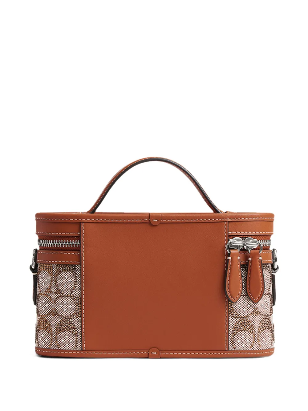 Coach Monogram Top Handle Satchel In Brown