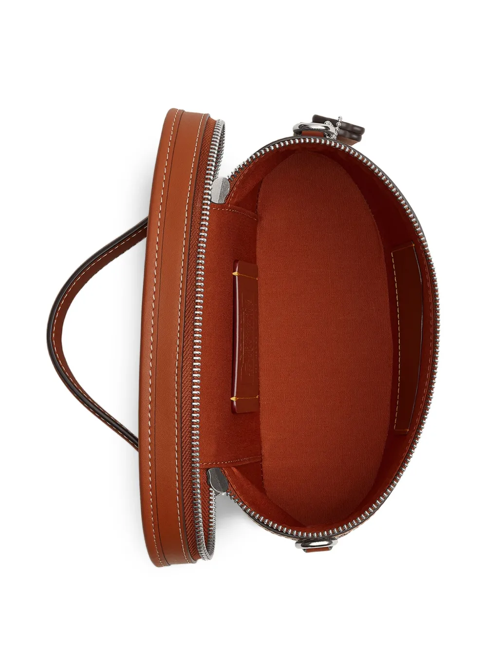 Coach Monogram Top Handle Satchel In Brown