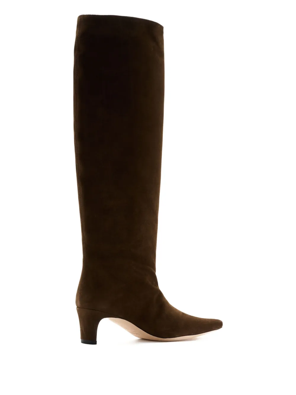 Staud Wally Pointed Knee High Boots In Brown