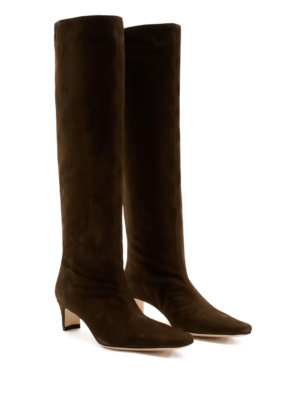 Staud Wally Pointed Knee High Boots In Brown