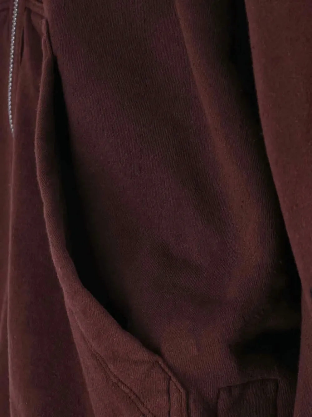 Rick Owens DRKSHDW Jumbo Gimp sweater met capuchon en rits Rood