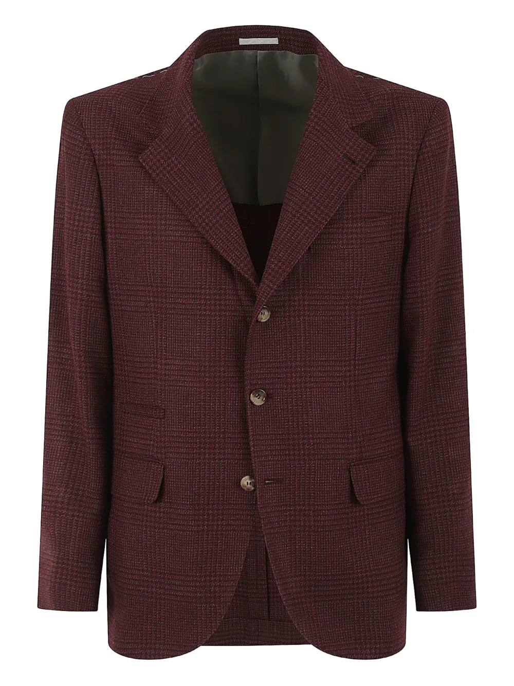 Brunello Cucinelli check-pattern blazer | Red | Image 1
