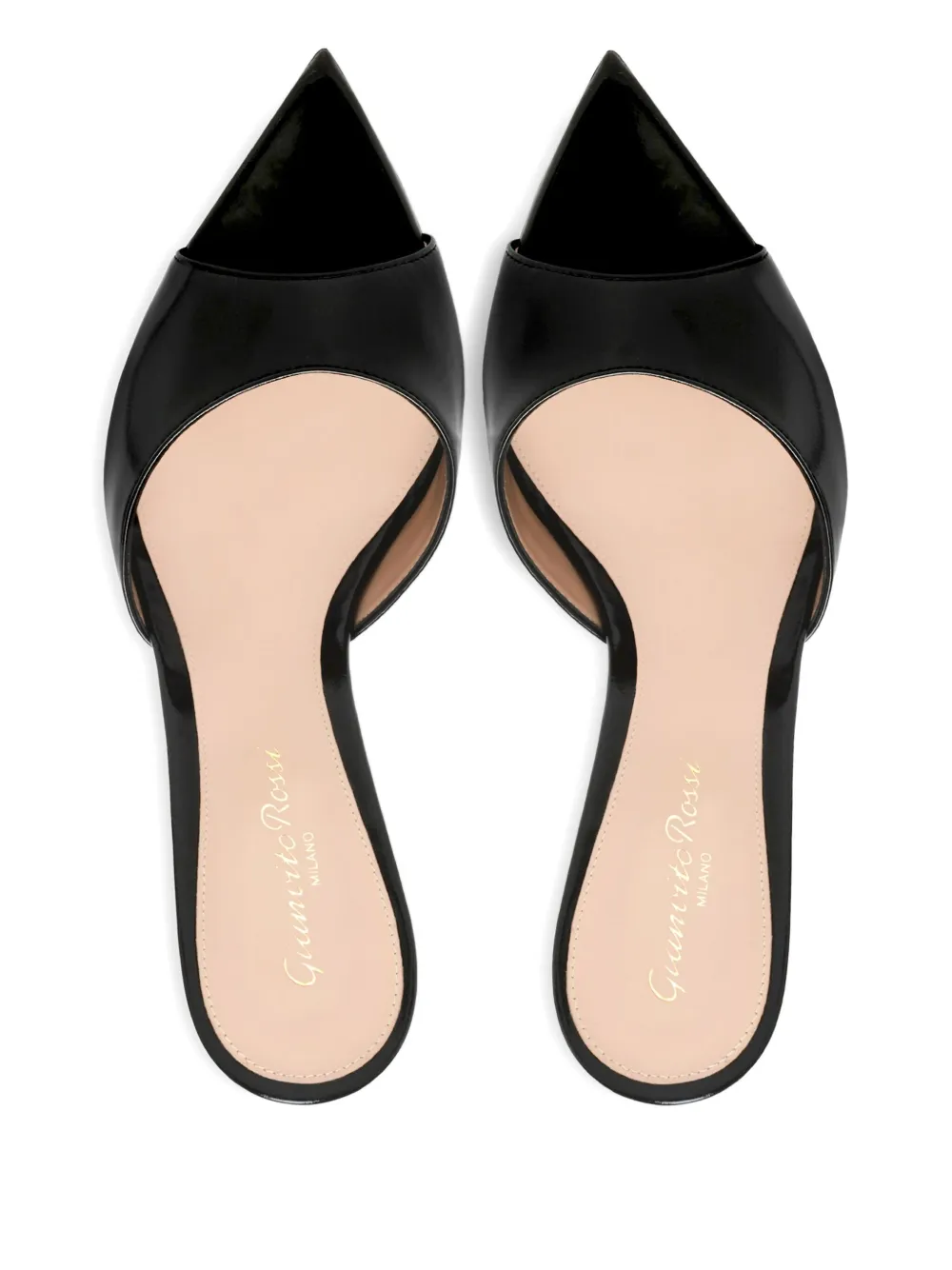 Gianvito Rossi 85 mm Elle sandalen met puntige neus Zwart