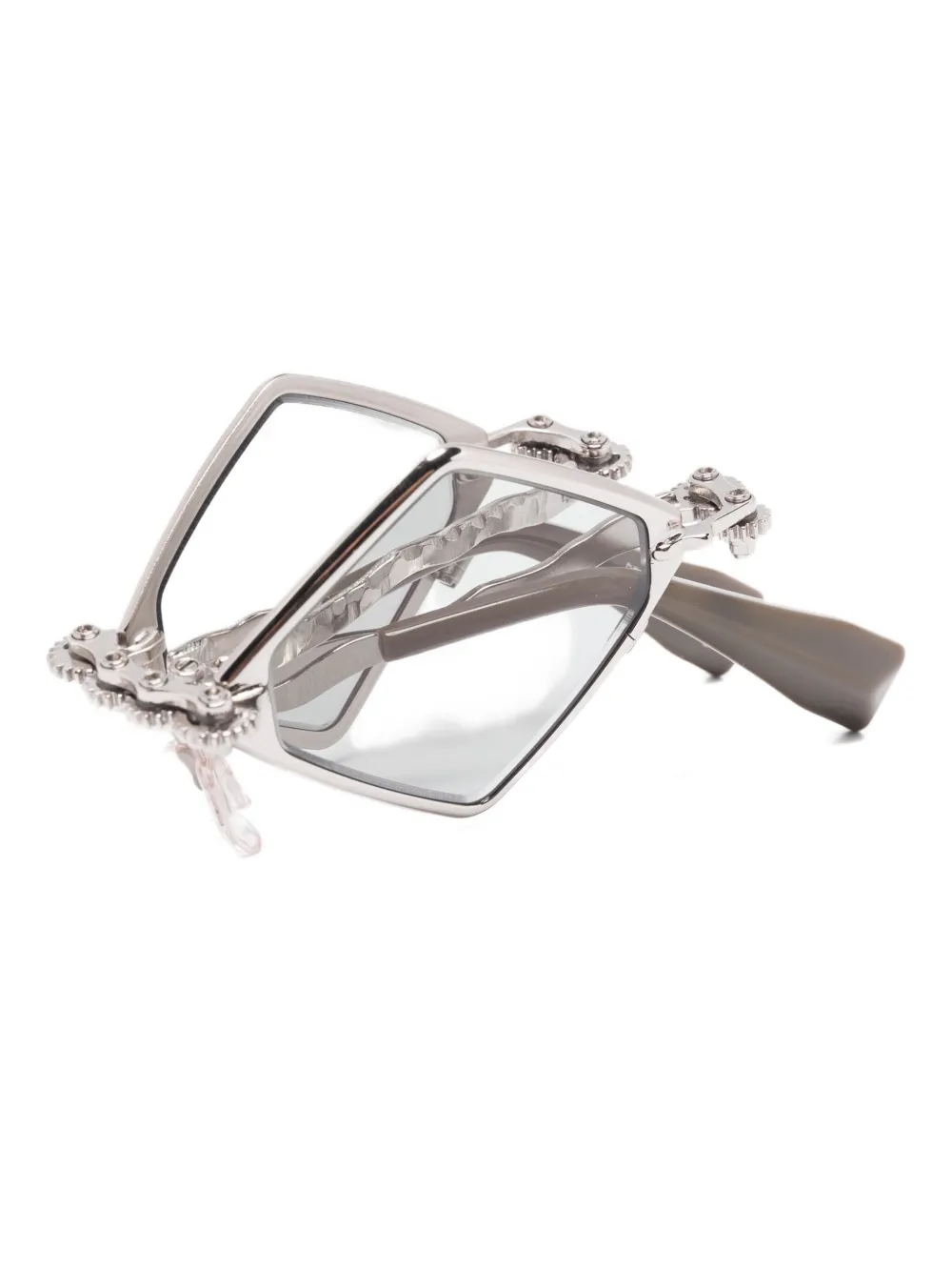 Kuboraum H80 Geometric-frame Sunglasses In Silver
