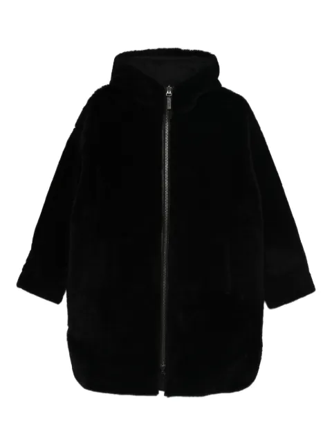 Yves Salomon hooded zip-fastening coat