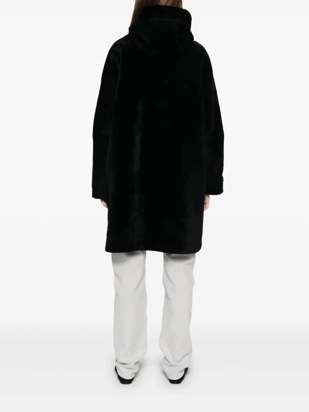 Hooded Zip-Fastening Coat