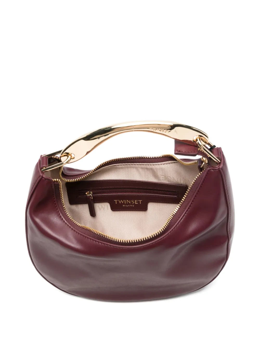 Twinset Metal-handle Tote Bag In Burgundy
