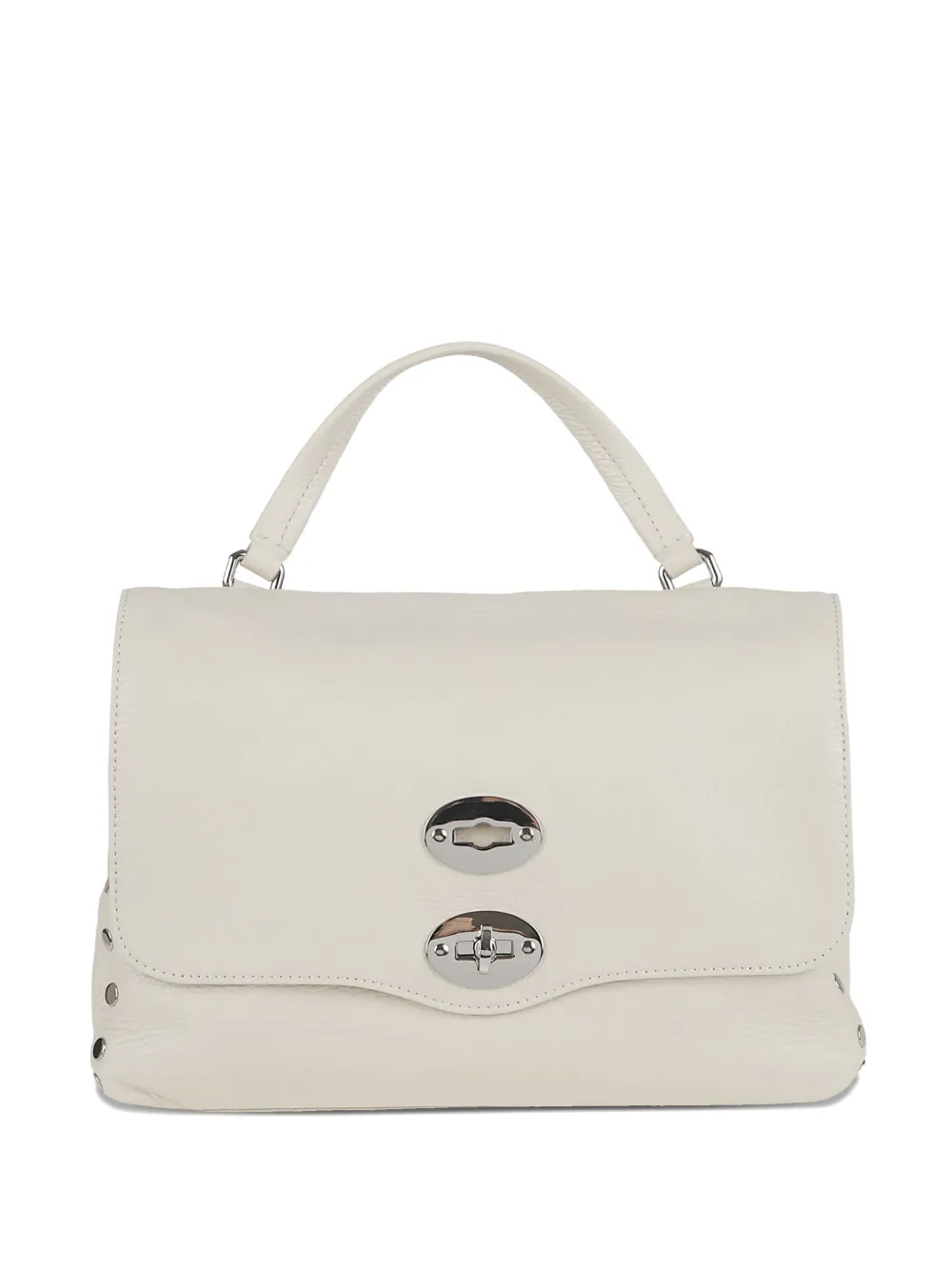 Zanellato Postina Studded Leather Shoulder Bag In Neutral