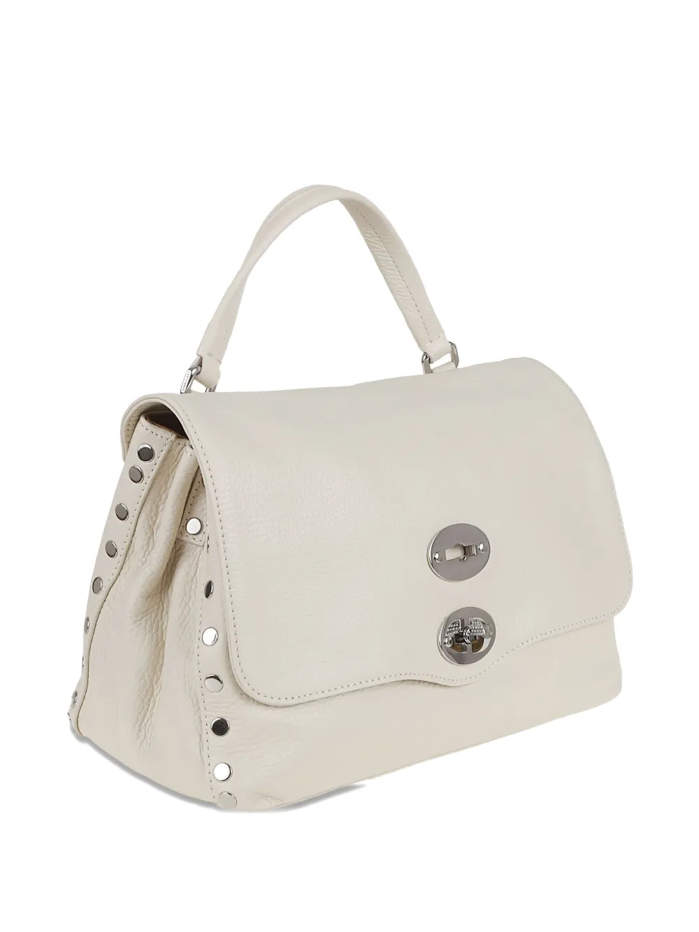 Zanellato Postina Studded Leather Shoulder Bag In Neutral